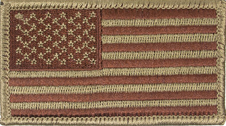 Air Force OCP Scorpion Spice Brown USA Uniform Flag Patches